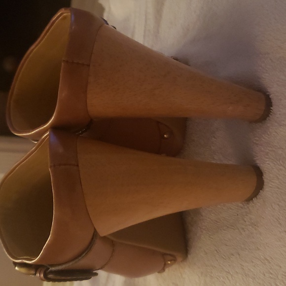 COACH ELAINE BROWN SKY HIGH MULES CLOGS 7.5M - Picture 7 of 7